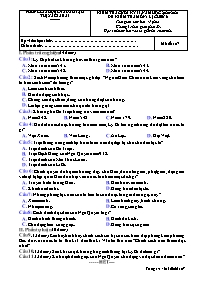 Đề kiểm tra cuối học kì II Lịch sử 6 - Mã đề 