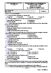 Đề kiểm tra cuối học kì II Lịch sử 6 - Mã đề 