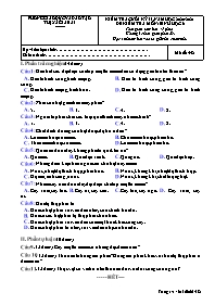 Đề kiểm tra cuối học kì II Sinh học 6 - Mã đề