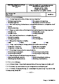 Đề kiểm tra cuối học kì II Vật lí 6 - Mã đề 3