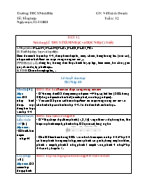Giáo án Âm nhạc 6 - Tuần 12 - Năm học 2021-20