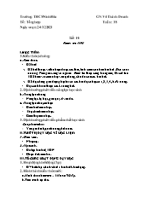 Giáo án Âm nhạc 6 - Tuần 18 - Năm học 2021-20