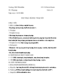 Giáo án Âm nhạc 6 - Tuần 21 - Năm học 2021-20