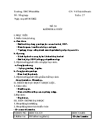 Giáo án Âm nhạc 6 - Tuần 27 - Năm học 2021-20