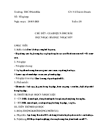 Giáo án Âm nhạc 6 - Tuần 28 - Năm học 2021-20