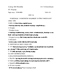 Giáo án Âm nhạc 6 - Tuần 34 - Năm học 2021-20