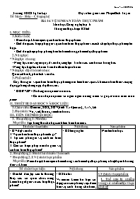 Giáo án Công nghệ 6 - Bài 16: Vệ sinh an toàn