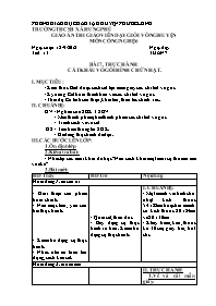 Giáo án Công nghệ 6 - Tiết 13, Bài 7: Thực hà