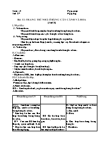 Giáo án Công nghệ 6 - Tiết 17, Bài 12: Trang