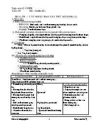 Giáo án Công nghệ 6 - Tuần 10 - Năm học 2020-