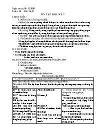 Giáo án Công nghệ 6 - Tuần 14 - Năm học 2020-