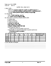Giáo án Công nghệ 6 - Tuần 16 - Năm học 2020-