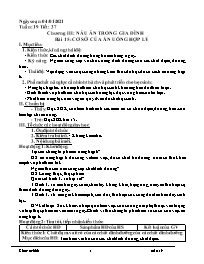Giáo án Công nghệ 6 - Tuần 19 - Năm học 2020-