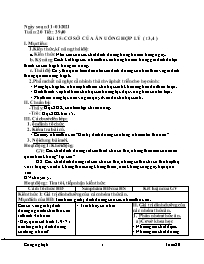 Giáo án Công nghệ 6 - Tuần 20 - Năm học 2020-