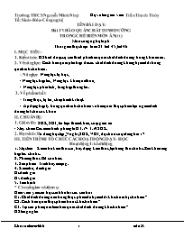 Giáo án Công nghệ 6 - Tuần 23 - Năm học 2020-