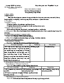 Giáo án Công nghệ 6 - Tuần 26+27 - Năm học 20