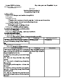 Giáo án Công nghệ 6 - Tuần 33 - Năm học 2020-