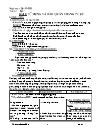 Giáo án Công nghệ 6 - Tuần 4 - Năm học 2020-2