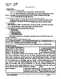 Giáo án Công nghệ Lớp 6 - Tuần 1 - Năm học 20