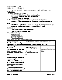 Giáo án Công nghệ Lớp 6 - Tuần 11 - Năm học 2