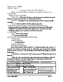 Giáo án Công nghệ Lớp 6 - Tuần 12 - Năm học 2