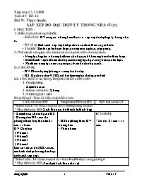 Giáo án Công nghệ Lớp 6 - Tuần 15 - Năm học 2