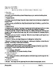 Giáo án Công nghệ Lớp 6 - Tuần 21 - Năm học 2
