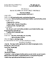 Giáo án Công nghệ Lớp 6 - Tuần 22 - Năm học 2