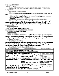Giáo án Công nghệ Lớp 6 - Tuần 5 - Năm học 20