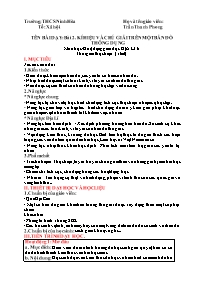 Giáo án Địa lí 6 - Bài 2: Kí hiệu và chú giải