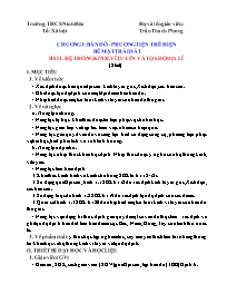 Giáo án Địa lí 6 - Chương I: Bản đồ. Phương t