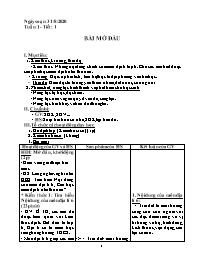 Giáo án Địa lí 6 - Tiết 1: Bài mở đầu - Năm h