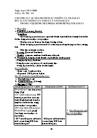 Giáo án Địa lí 6 - Tiết 14, Bài 12: Tác động 