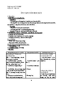Giáo án Địa lí 6 - Tiết 16: Ôn tập cuối học k