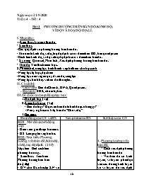 Giáo án Địa lí 6 - Tiết 4, Bài 4: Phương hướn