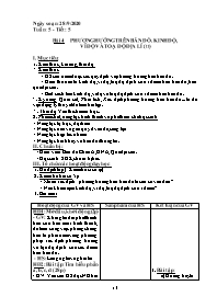 Giáo án Địa lí 6 - Tiết 5, Bài 4: Phương hướn