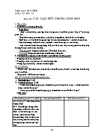 Giáo án Địa lí 6 - Tuần 12, Bài 10: Cấu tạo b