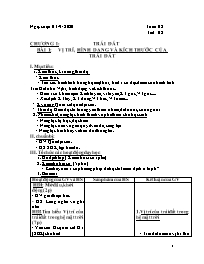 Giáo án Địa lí 6 - Tuần 2, Bài 1: Vị trí, hìn