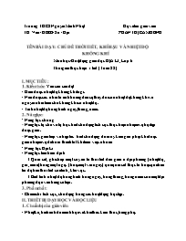 Giáo án Địa lí 6 - Tuần 22 - Năm học 2020-202