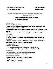 Giáo án Địa lí 6 - Tuần 23 - Năm học 2020-202