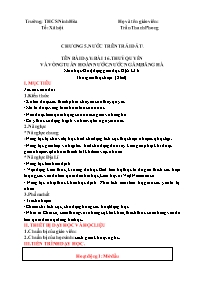 Giáo án Địa lí 6 - Tuần 25 - Trần Thanh Phong