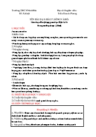 Giáo án Địa lí 6 - Tuần 29 - Trần Thanh Phong