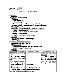Giáo án Địa lí 6 - Tuần 3, Bài 3: Tỉ lệ bản đ