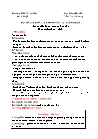 Giáo án Địa lí 6 - Tuần 34 - Trần Thanh Phong