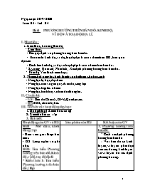 Giáo án Địa lí 6 - Tuần 4, Bài 4: Phương hướn
