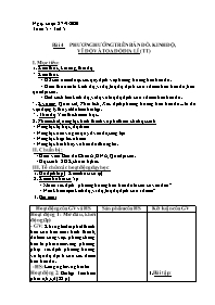 Giáo án Địa lí 6 - Tuần 5, Bài 4: Phương hướn