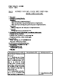 Giáo án Địa lí 6 - Tuần 6, Bài 5: Kí hiệu bản