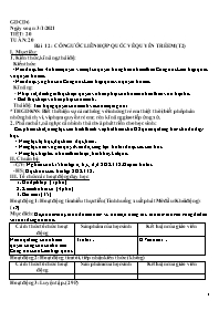 Giáo án GDCD 6 - Tiết 10, Bài 12: Công ước li