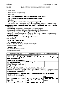 Giáo án GDCD 6 - Tiết 11, Bài 8: Sống chan hò