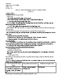 Giáo án GDCD 6 - Tiết 13, Bài 11: Mục đích họ